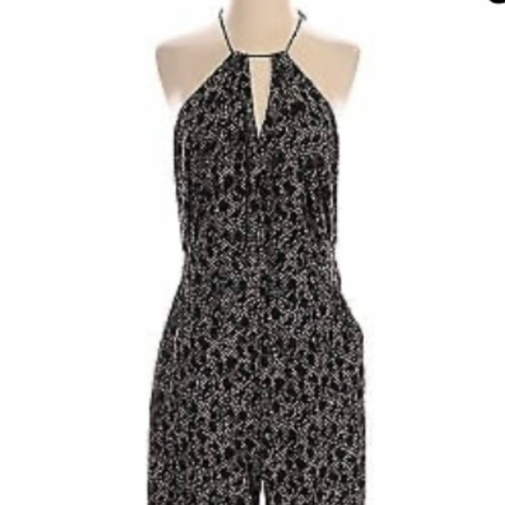 Banana Republic Factory Halter Style Jumpsuit.  Animal Print. Size 6. Like New. - Picture 4 of 15
